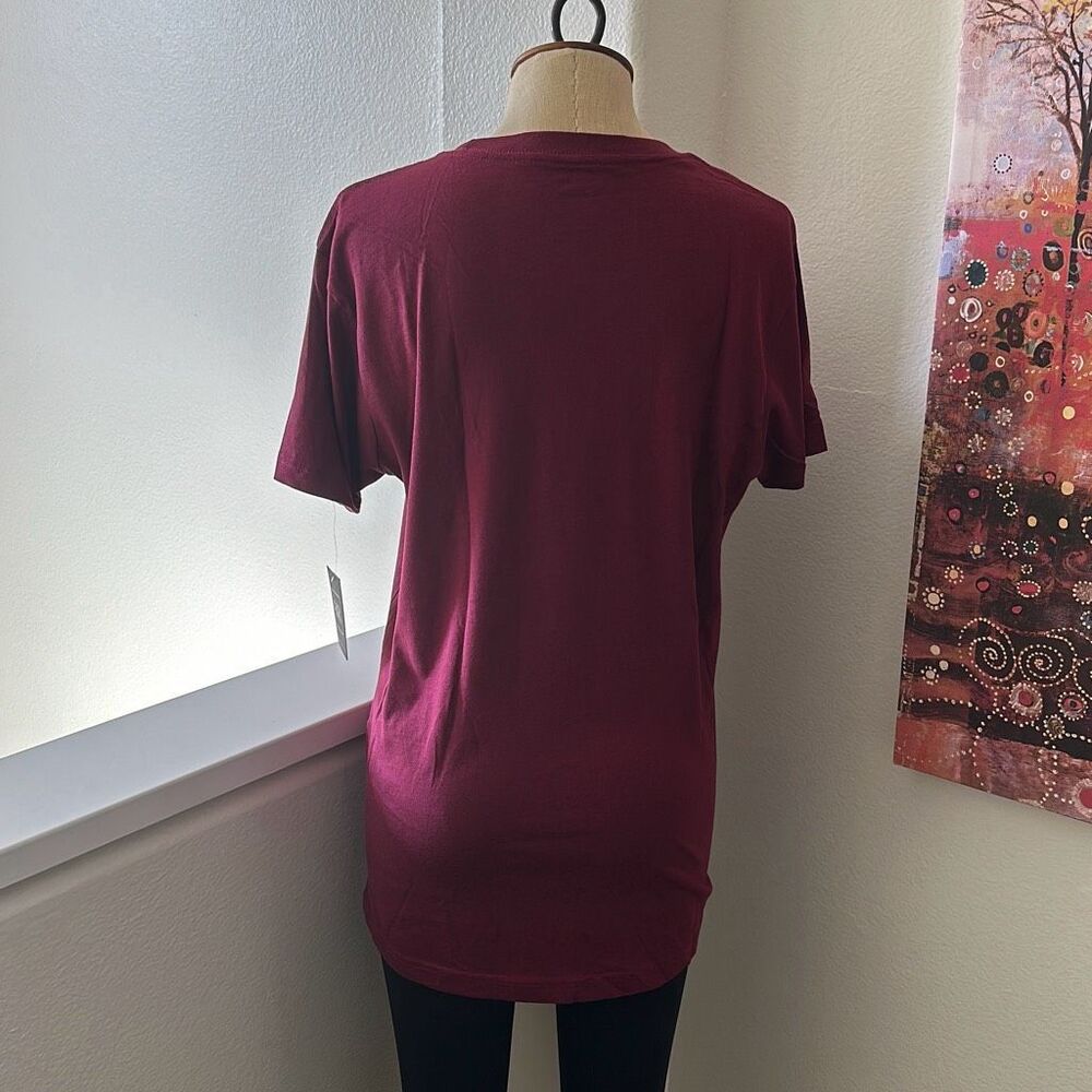 Young & Reckless Graphic Short Sleeve Cotton T-Shirt Maroon Size M - Picture 3 of 4